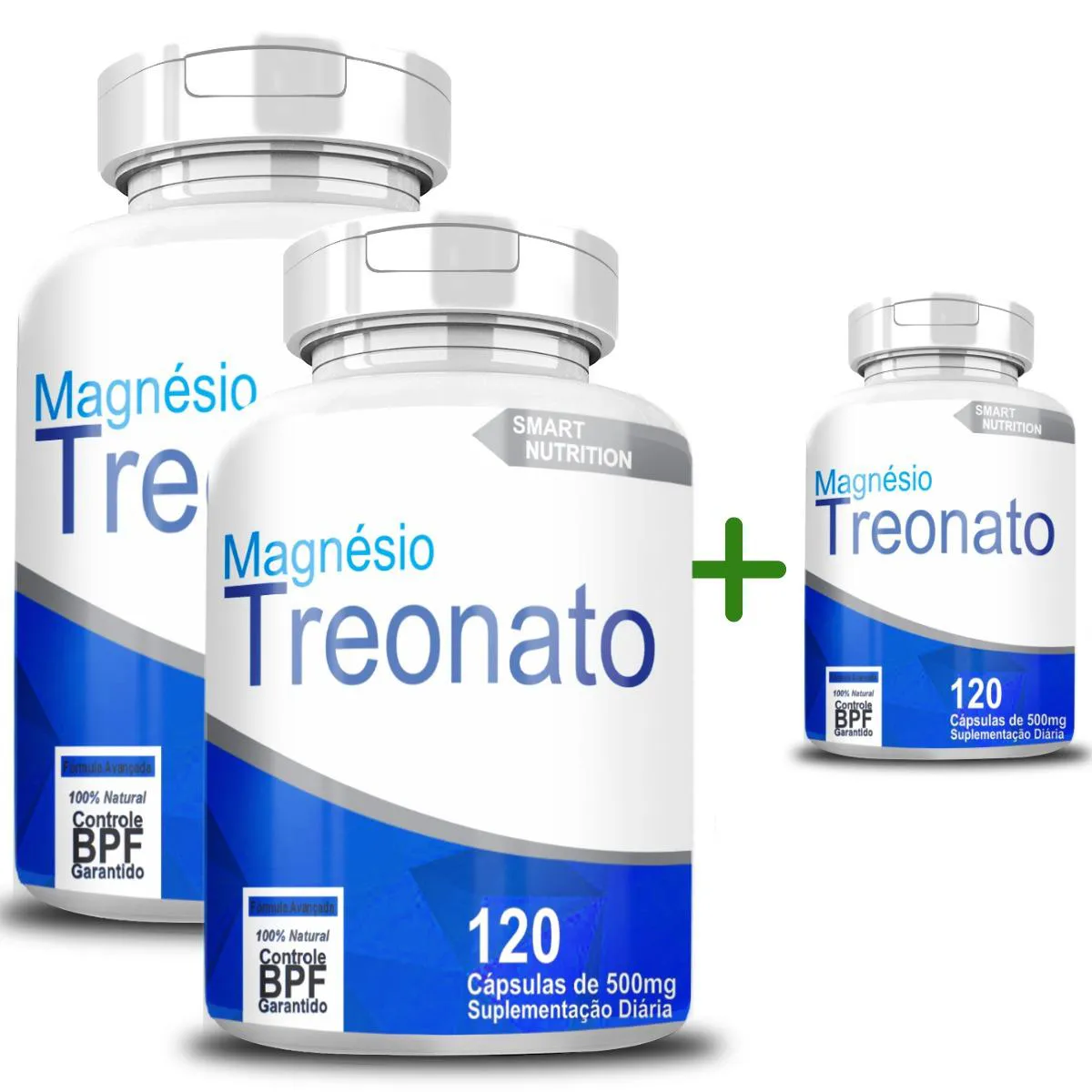 MAGNÉSIO TREONATO COMPRE 2 LEVE 3 COM TOTAL DE 360 CAPSULAS