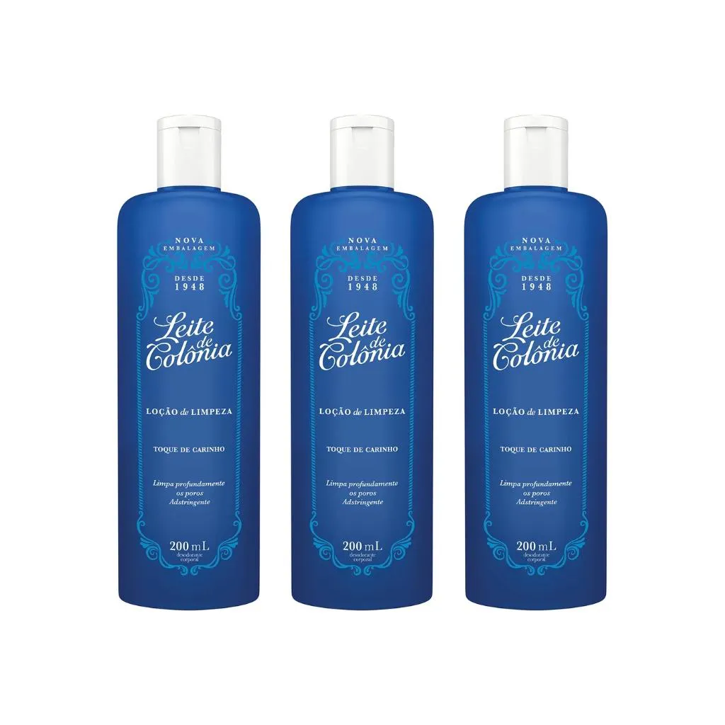 LEITE DE COLONIA 200ML TOQUE DE CARINHO - KIT C/ 3UN