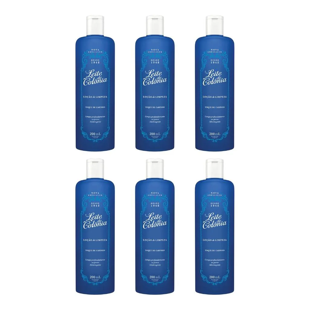LEITE DE COLONIA 200ML TOQUE DE CARINHO - KIT C/ 6UN