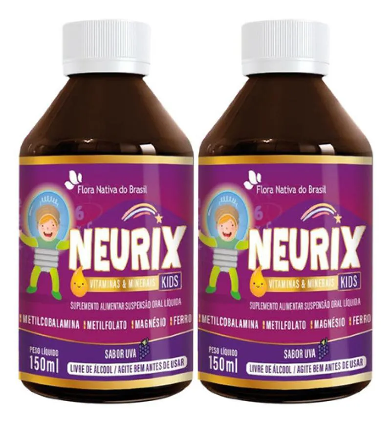NEURIX METILCOBALAMINA E METILFOLATO 2 X 150ML FLORA NATIVA