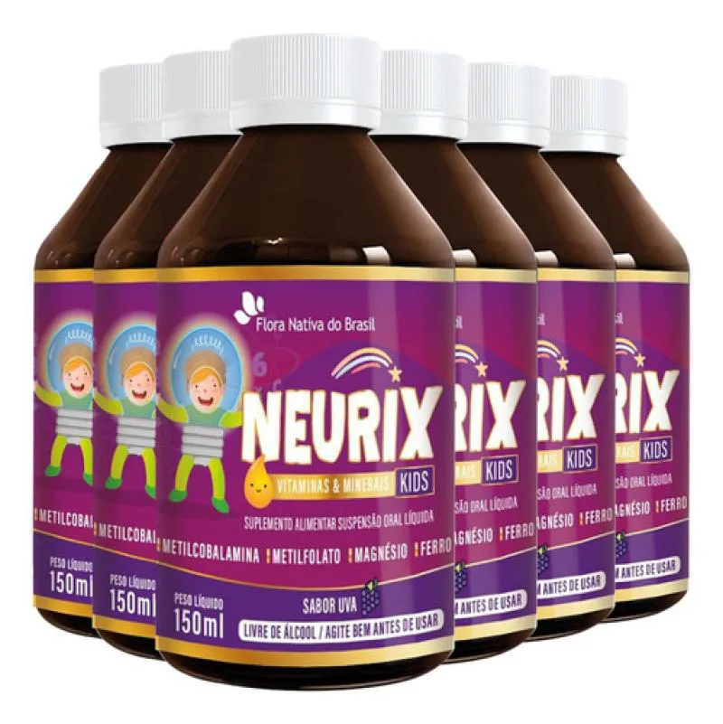 NEURIX METILCOBALAMINA E METILFOLATO 6 X 150ML FLORA NATIVA