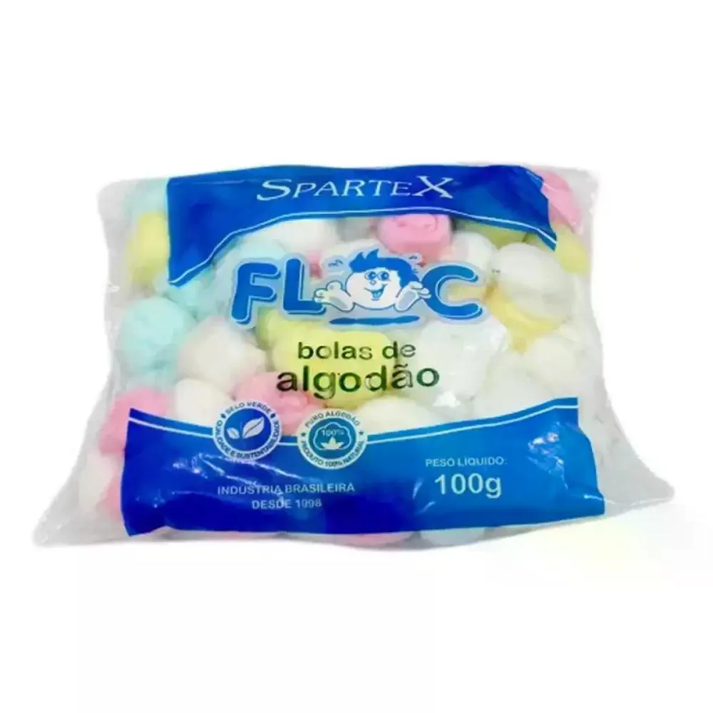 ALGODãO BOLA COLORIDA SPARTEX 100G
