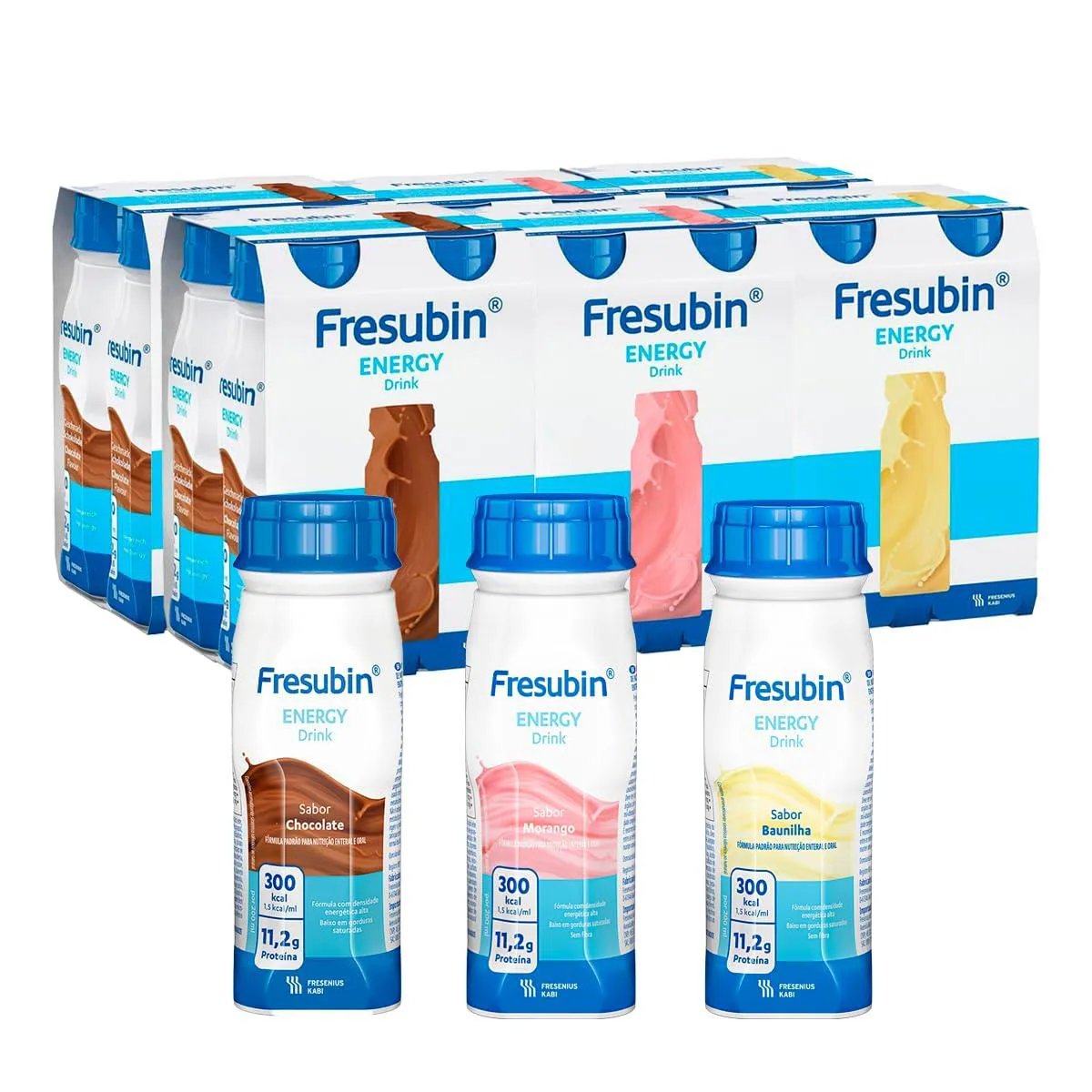 KIT 24 FRESUBIN ENERGY DRINK 200ML (8 BAU, 8 CHOC, 8 MOR)