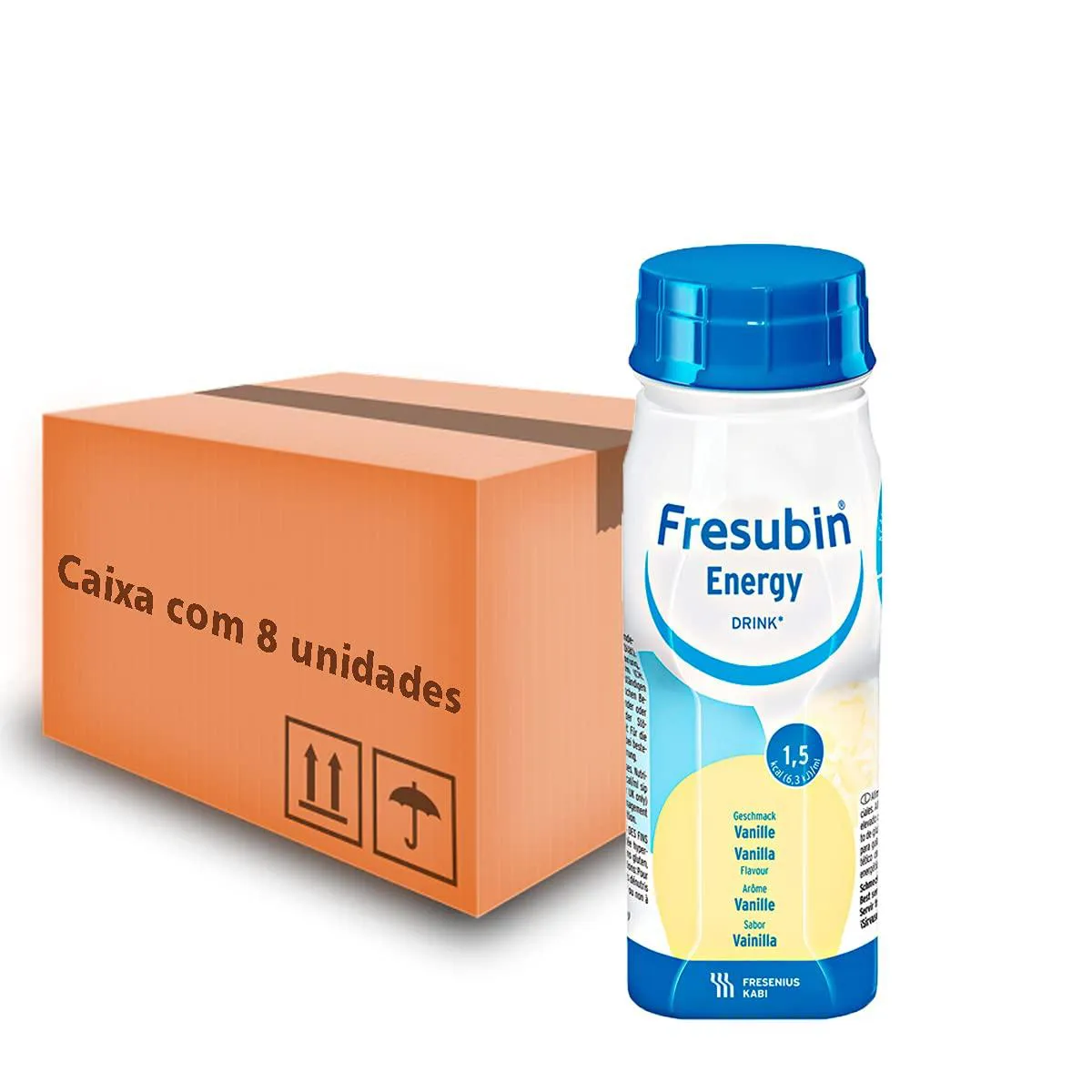 KIT 8 FRESUBIN ENERGY DRINK 200ML - BAUNILHA - FRESENIUS