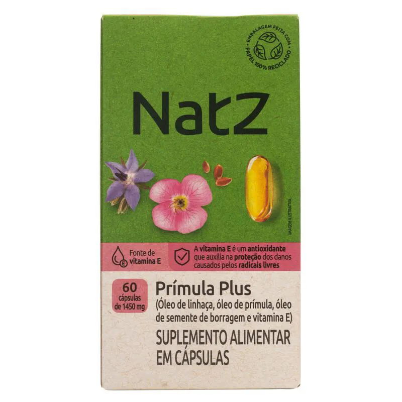 Óleo de Prímula Plus Natz 60 Cápsulas