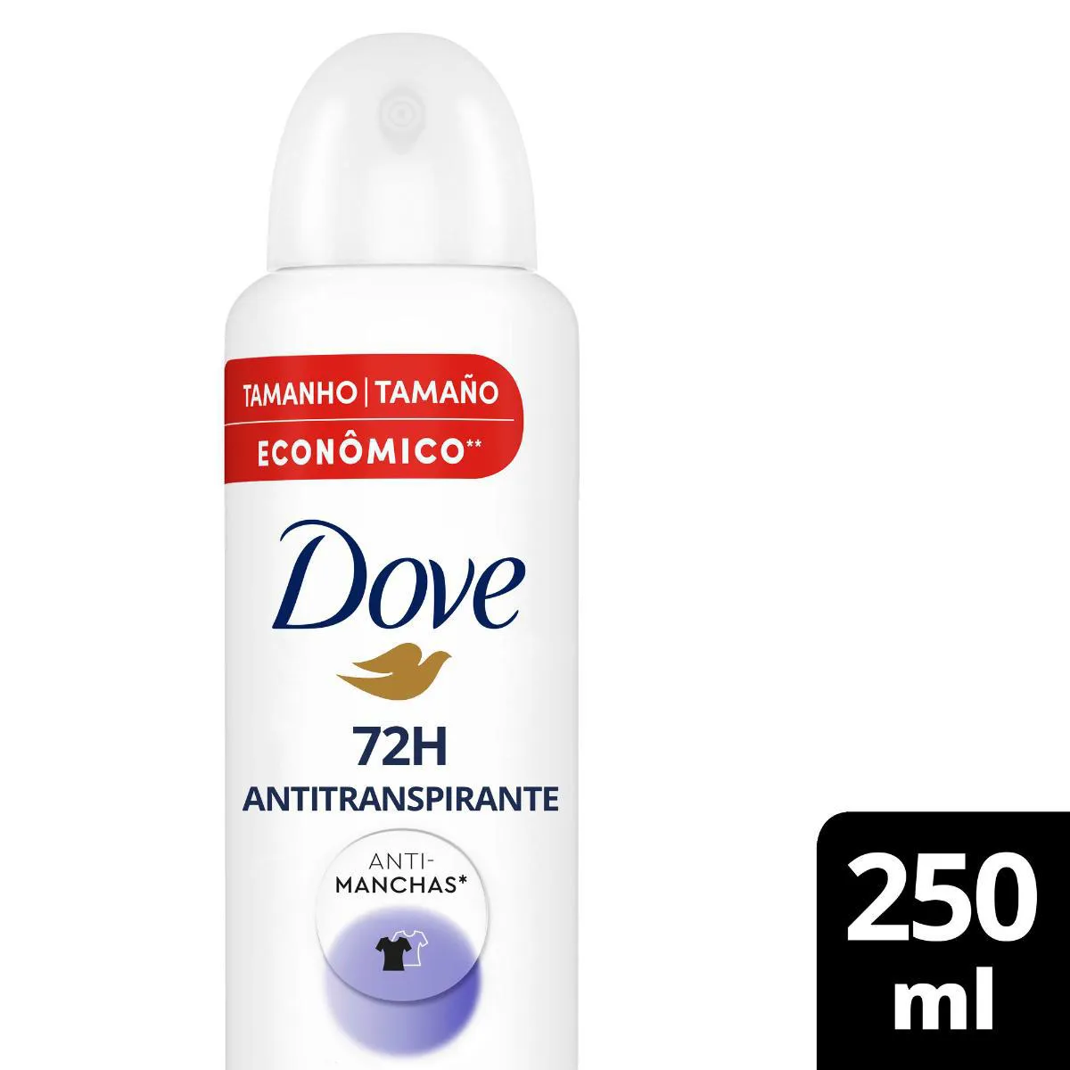 Desodorante Antitranspirante Aerosol Dove Invisible Dry Feminino 48h 250ml