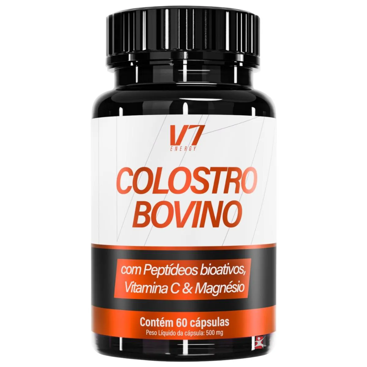 COLOSTRO BOVINO + PEPTÍDEOS BIOATIVOS + VITAMINA C + MAGNÉSIO 60 CAPS - V7 ENERGY