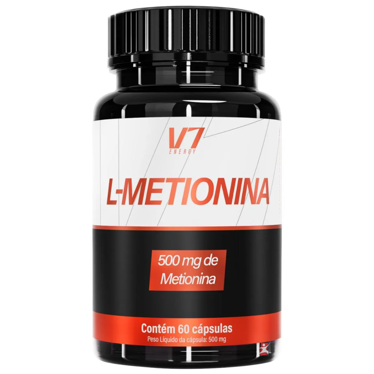 L-METIONINA 500MG POR PORÇÃO CONSUTRUA SUA FORÇA 60 CAPSULAS - V7 ENERGY