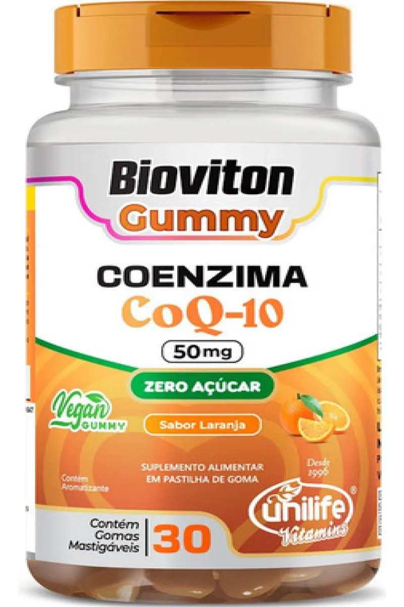 COENZIMA Q10 SABOR LARANJA 30 GOMAS - UNILIFE