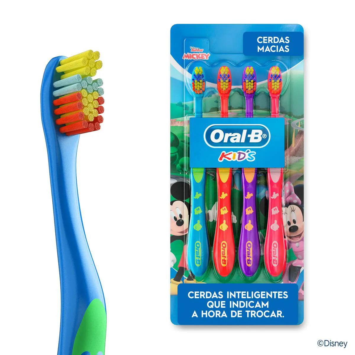 Kit Escova de Dente Oral B Kids Mickey 4 unidades