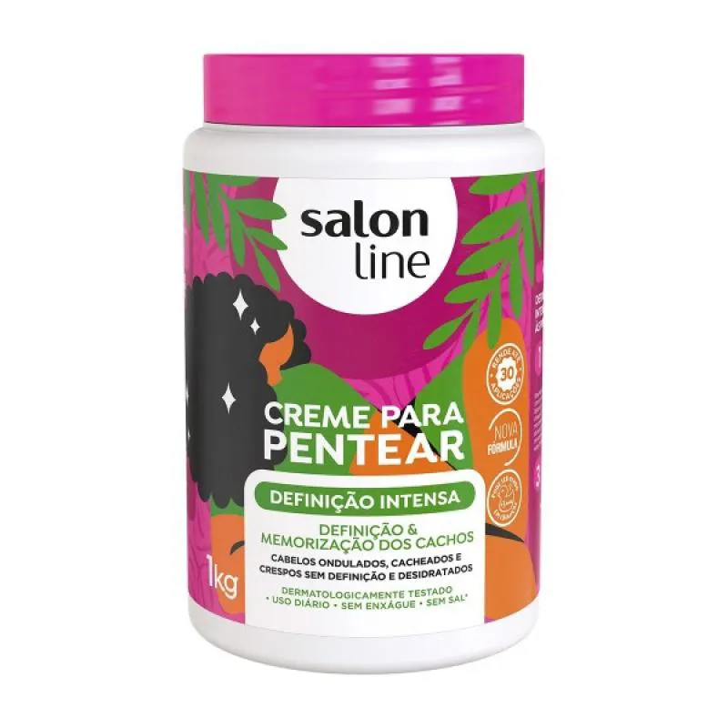 CREME PARA PENTEAR SALON LINE DEFINIçãO INTENSA CABELOS CACHEADOS E CRESPOS 1KG