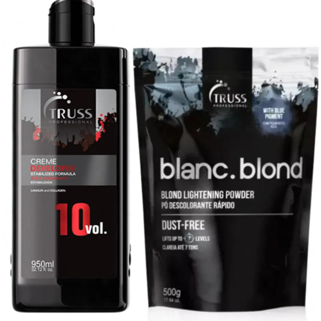 TRUSS BLANC BLOND Pó DESC. 500G + ÁGUA OXIGENADA VOL.10