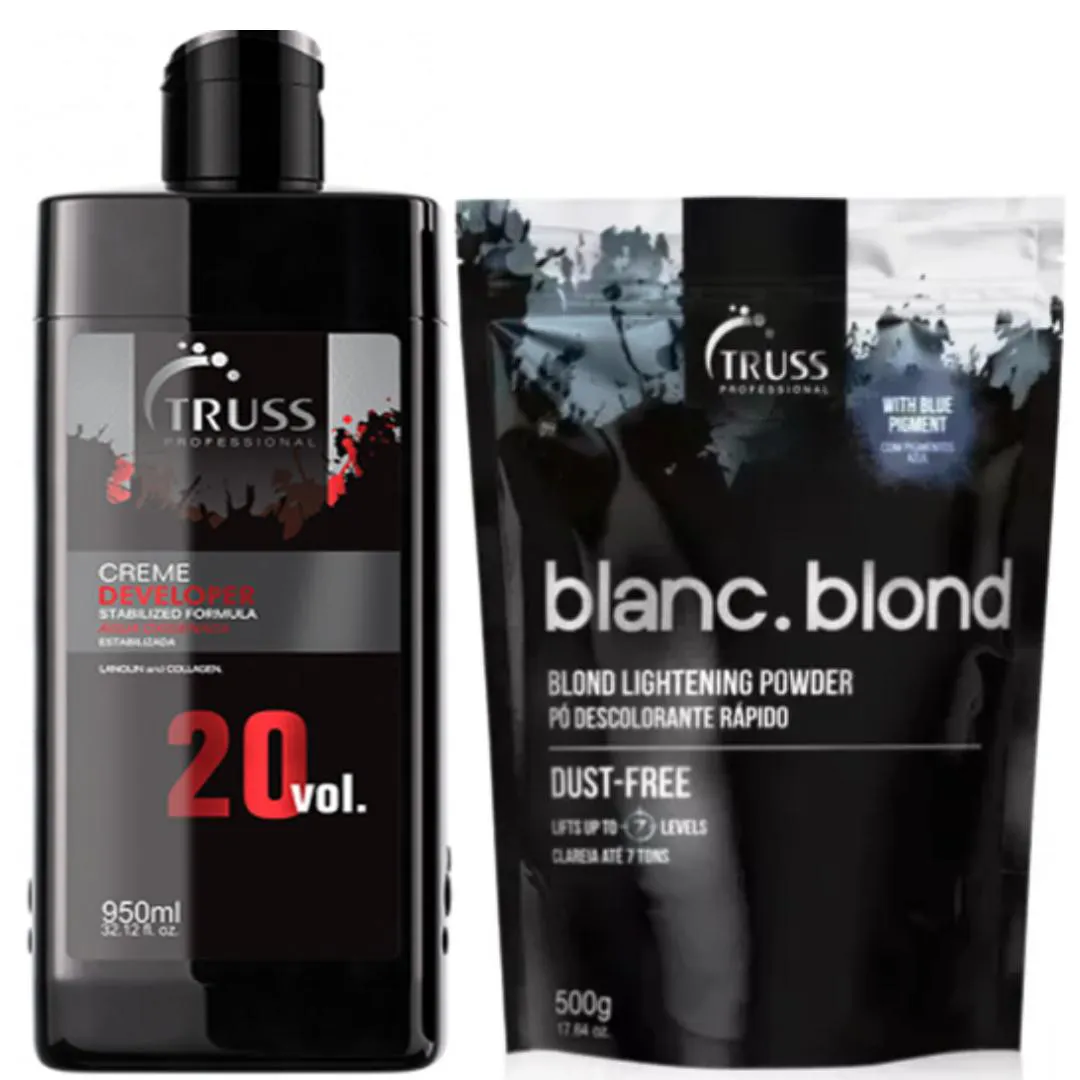 TRUSS BLANC BLOND Pó DESC. 500G + ÁGUA OXIGENADA VOL.20
