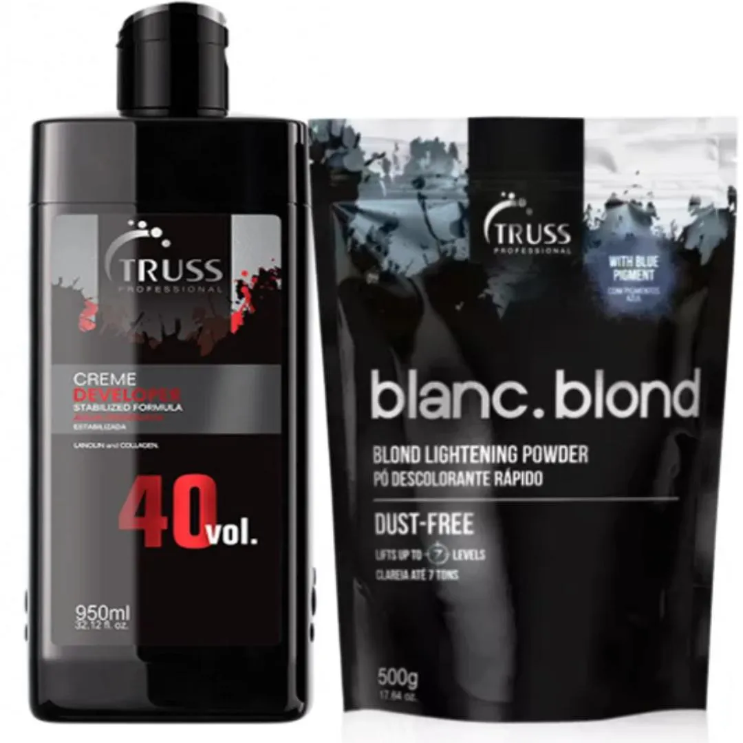 TRUSS BLANC BLOND Pó DESC. 500G + ÁGUA OXIGENADA VOL.40
