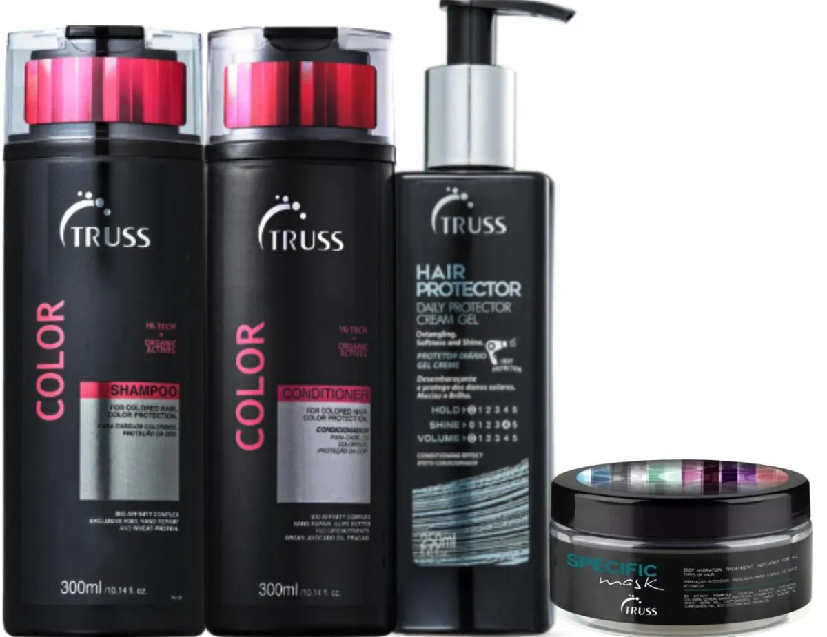 TRUSS COLOR SHAMPOO E CONDICIONADOR + SPECIFIC MáSCARA + HAIR PROTECTOR