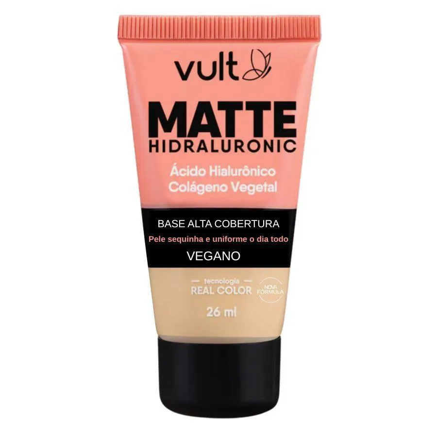 BASE MATTE HIDRALURONIC COM COLáGENO V220 26ML - VULT