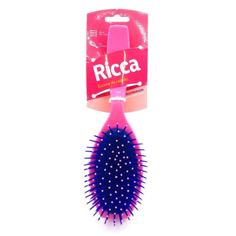 ESCOVA PINK / ROXA OVAL ALMOFADA Nº 2427 - RICCA