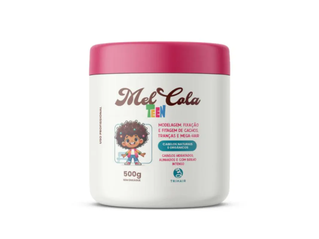 CREME MEL COLA TEEN ROSA 500G CABELOS INTENSOS TRIHAIR