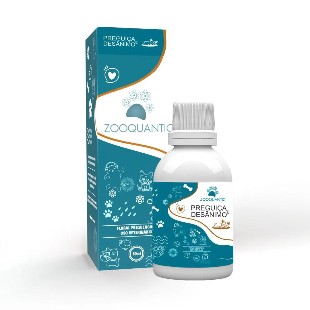 FLORAL FREQUENCIAL PETS ZOOQUANTIC 50ML PREGUIçA E DESâNIMO
