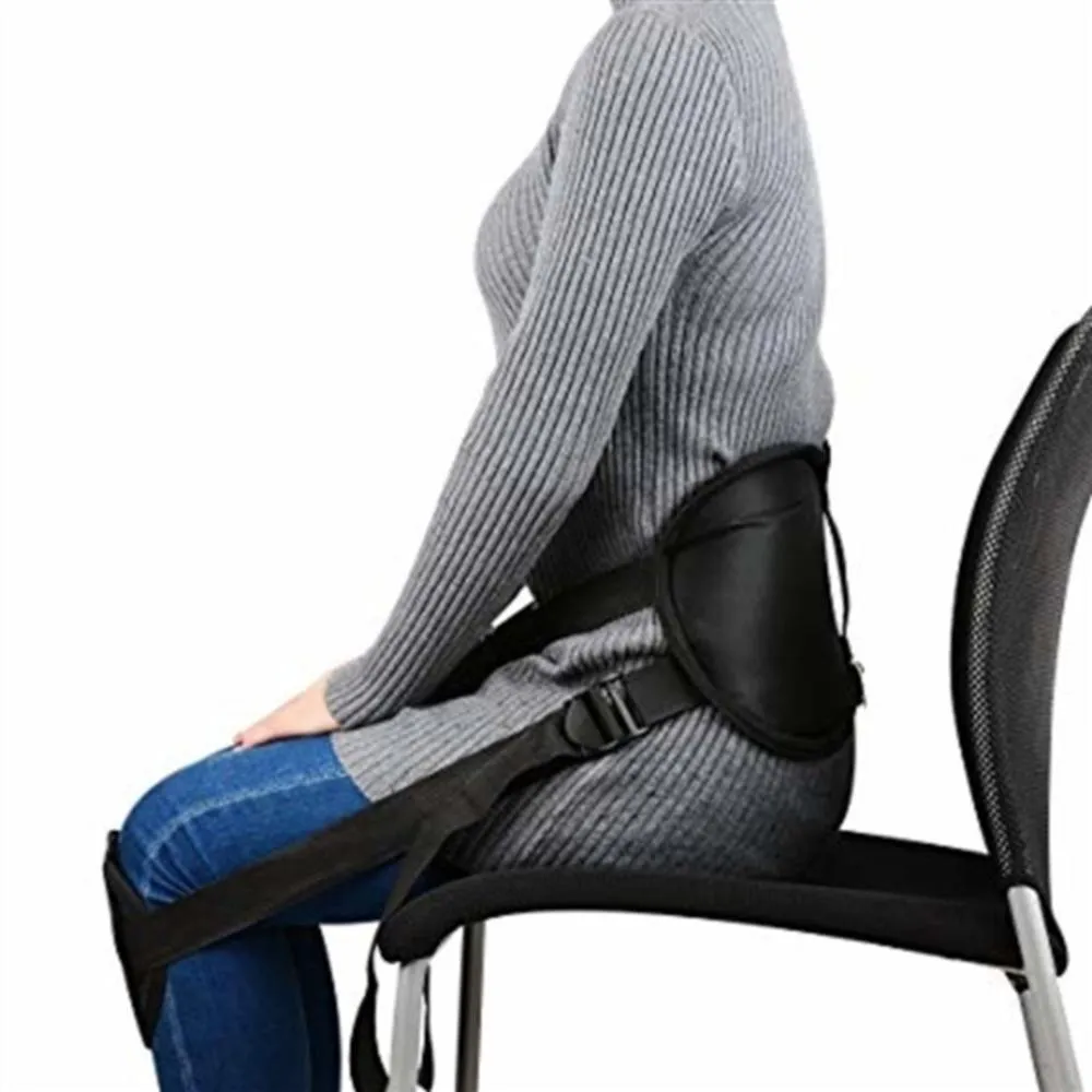 CORRETOR DE POSTURA SENTADO, PROTETOR DE COLUNA, AJUSTáVEL, CINTA DE SUPORTE ERGONôMICO, IDEAL PARA CADEIRA DE ESCRITóRI
