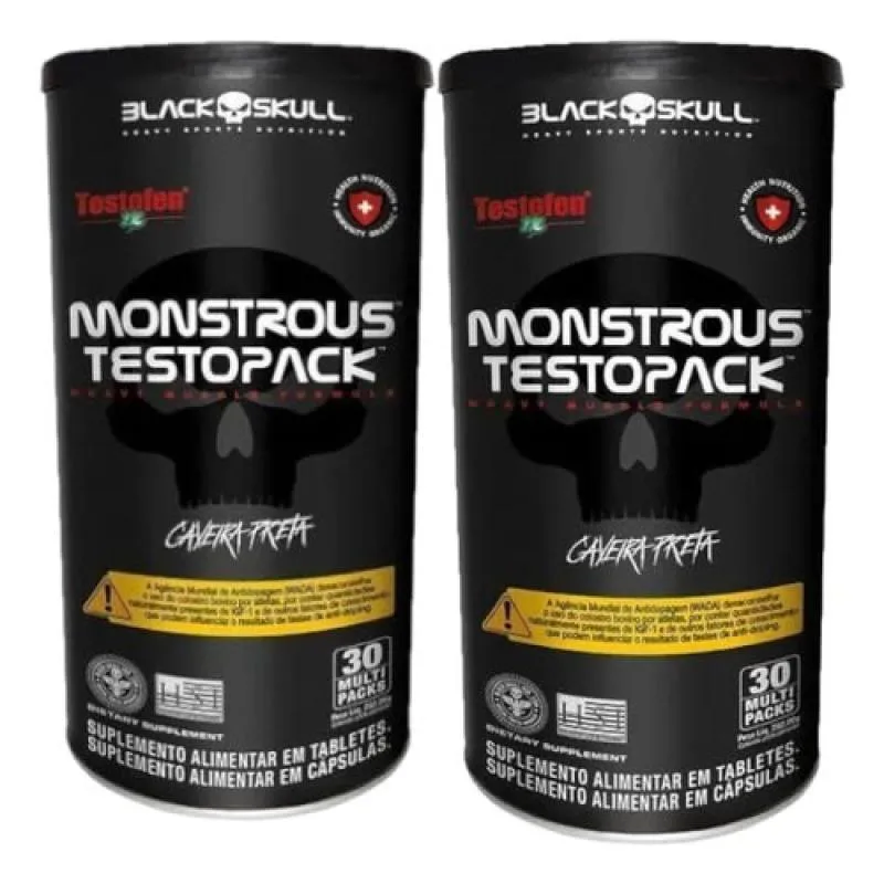 KIT 2 MONSTROUS TESTOPACK 30 PACK BLACK SKULL