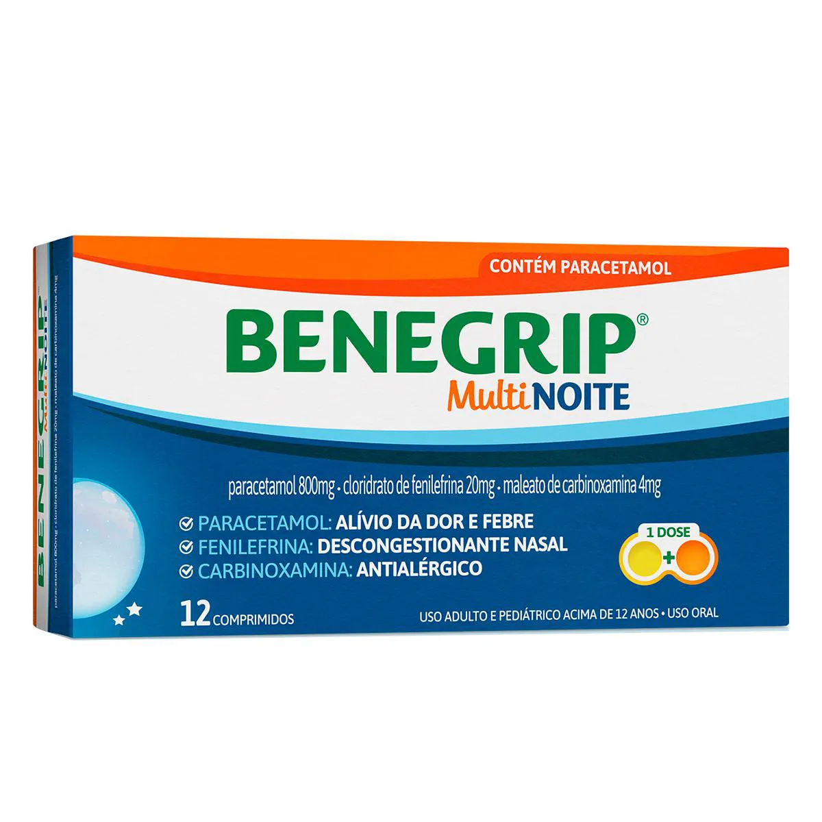 Benegrip Multi Noite 12 comprimidos