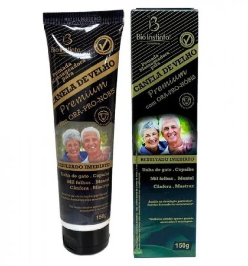 POMADA DE MASSAGEM CANELA DE VELHO PREMIUM BIO INSTINTO 150G