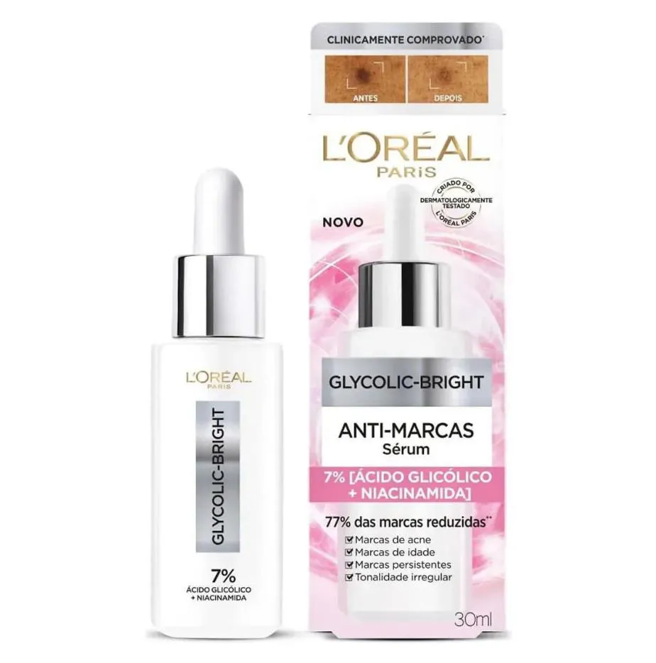 GLYCOLIC BRIGHT SéRUM FACIAL ANTI-MARCAS L&#039ORéAL PARIS 30ML