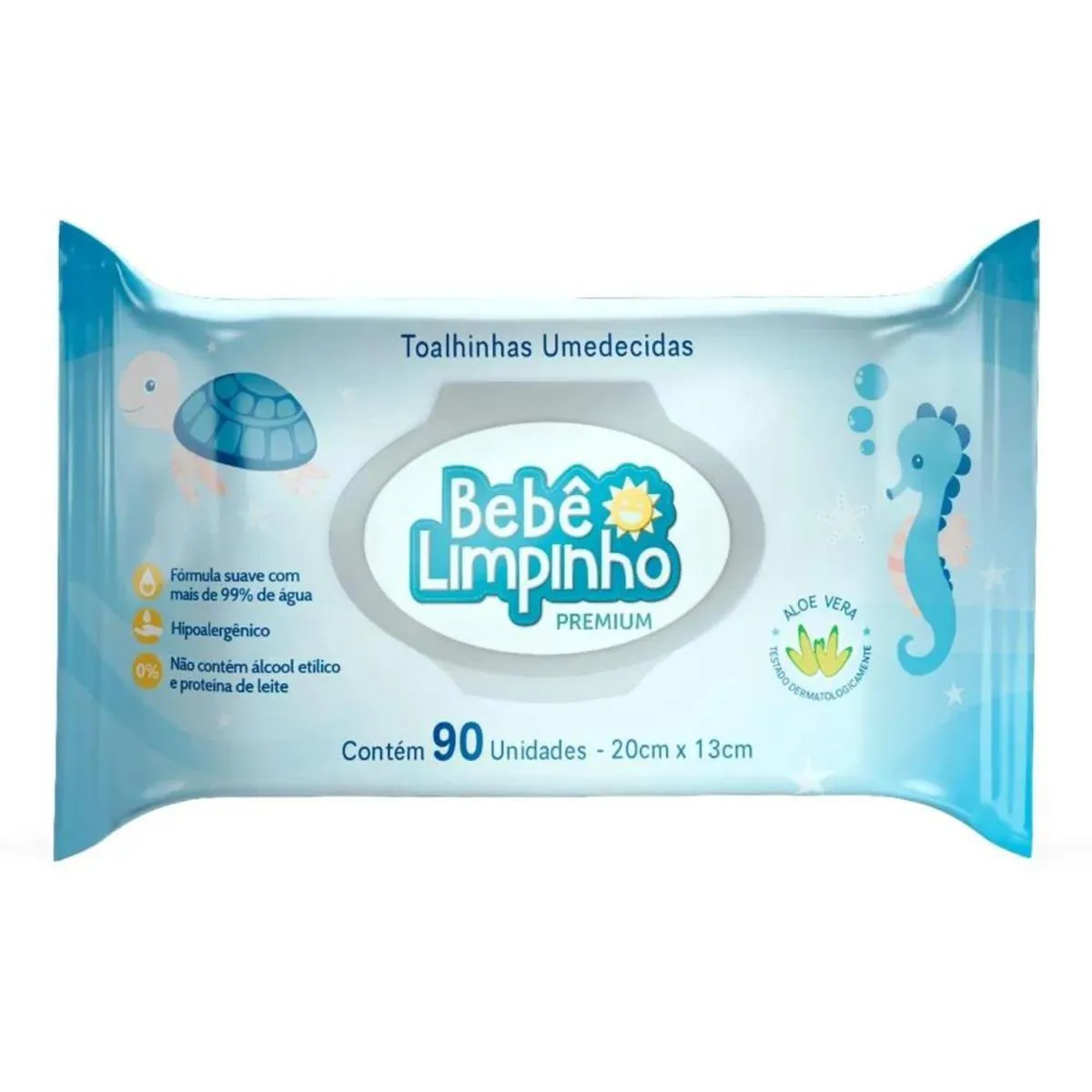 TOALHA BEBê LIMPINHO PREMIUM COM 90 UNIDADES