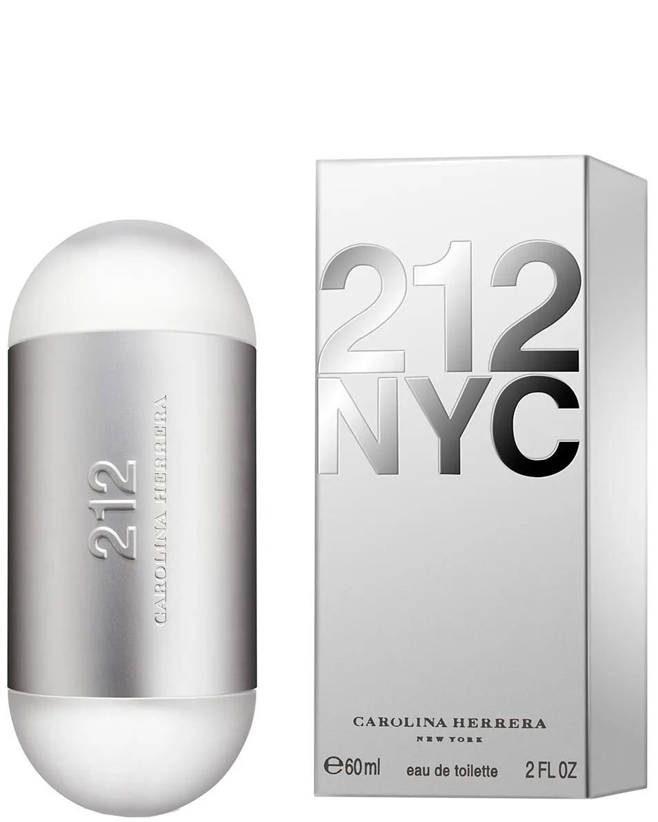 212 NYC CAROLINA HERRERA EAU DE TOILETTE PERFUME FEMININO 60ML