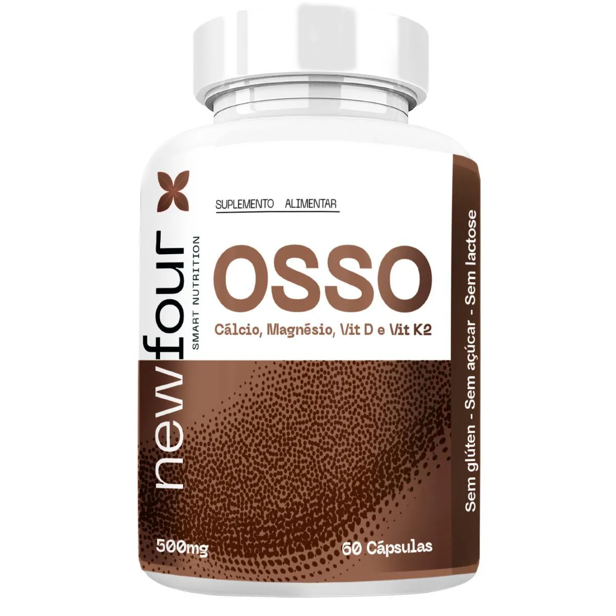 OSSO - CÁLCIO, MAGNÉSIO, VITAMINA D E VITAMINA K2  60 CÁPSULAS