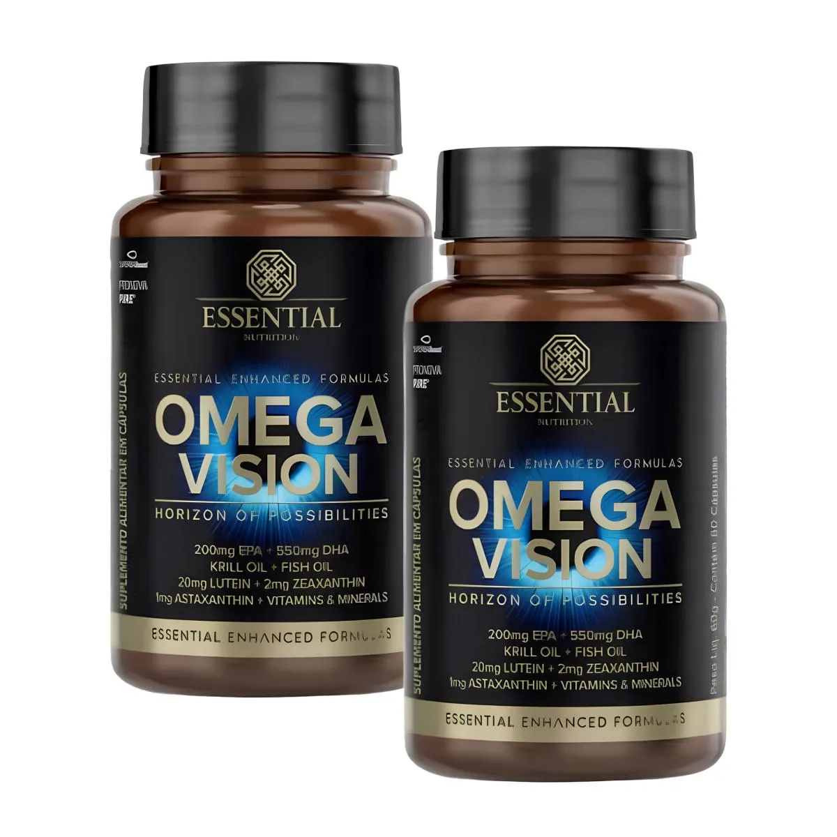 KIT 2X OMEGA VISION (ÔMEGA 3 + KRILL OIL) 60 CAPSULAS - ESSENTIAL NUTRITION