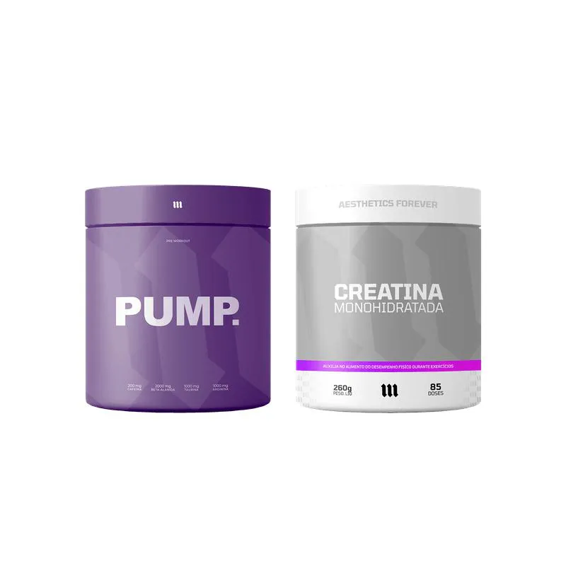 CREATINA 260G + PRé TREINO PUMP 300G - MITH OFICIAL UVA