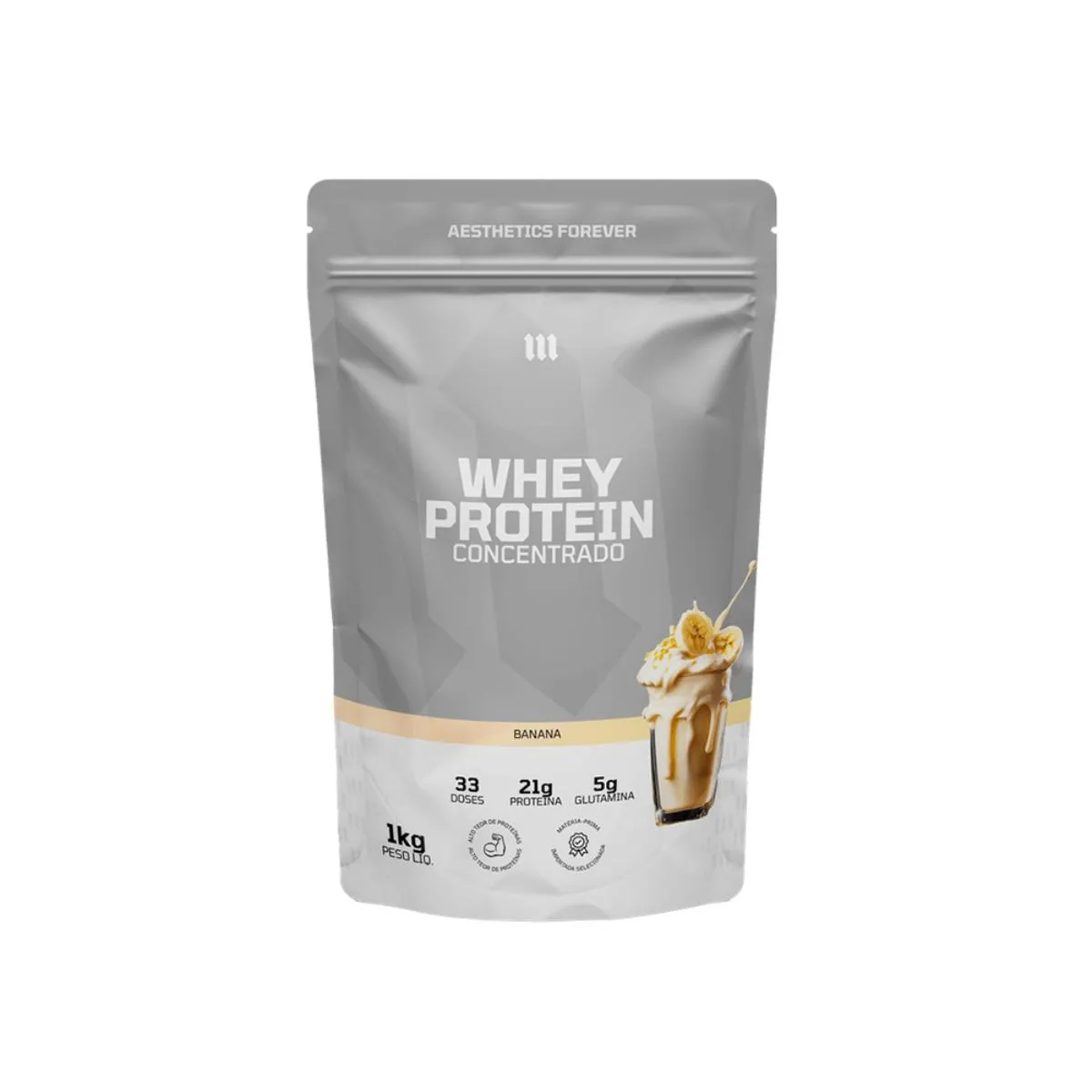 WHEY PROTEIN CONCENTRADO REFIL 1KG - MITH OFICIAL Banana