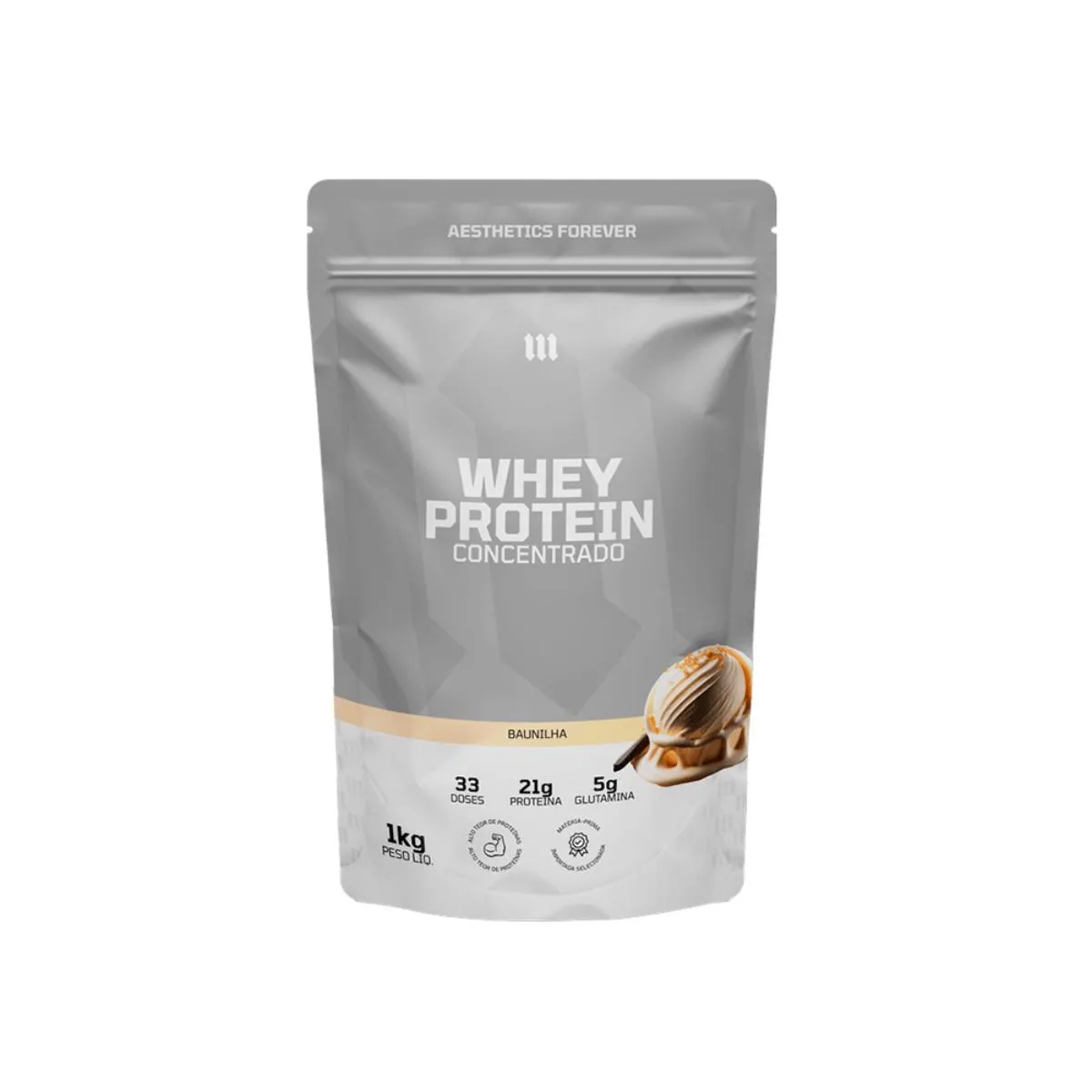 WHEY PROTEIN CONCENTRADO REFIL 1KG - MITH OFICIAL Baunilha