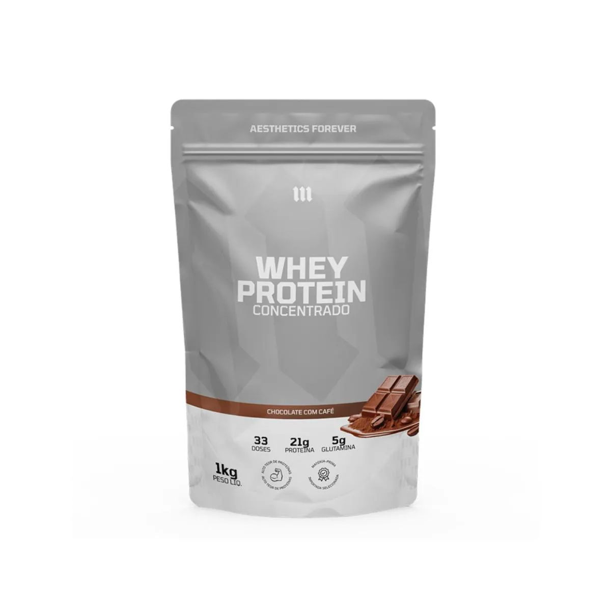 WHEY PROTEIN CONCENTRADO REFIL 1KG - MITH OFICIAL Chocolate COM Café