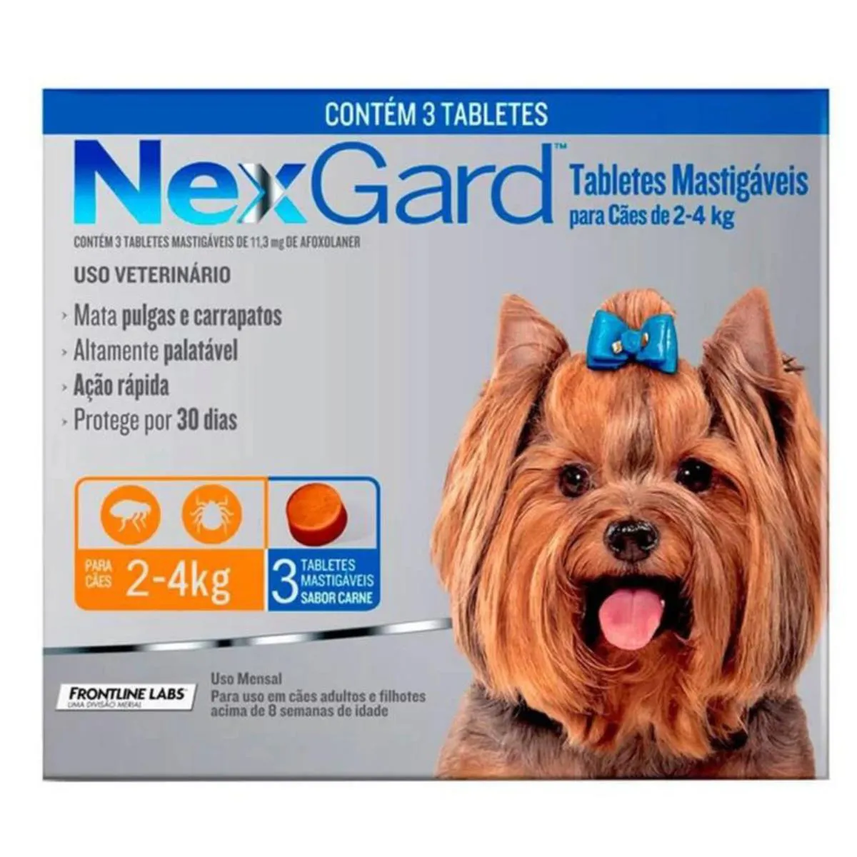 Nexgard Cães de  2kg a 4kg - 3 Tabletes Mastigáveis