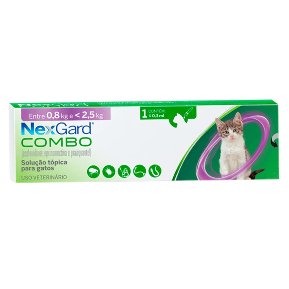 NexGard Combo Gatos de até 2,5kg - 1 Pipeta