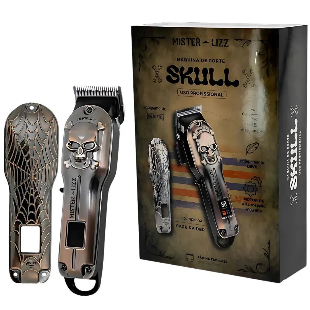 MáQUINA DE CORTE MISTER LIZZ SKULL RPM 7000 BIVOLT