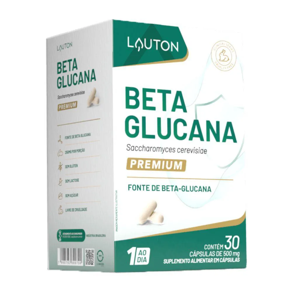 BETA GLUCANA LEVEDURA PREMIUM 30 CAPS 250 MG - LAUTON