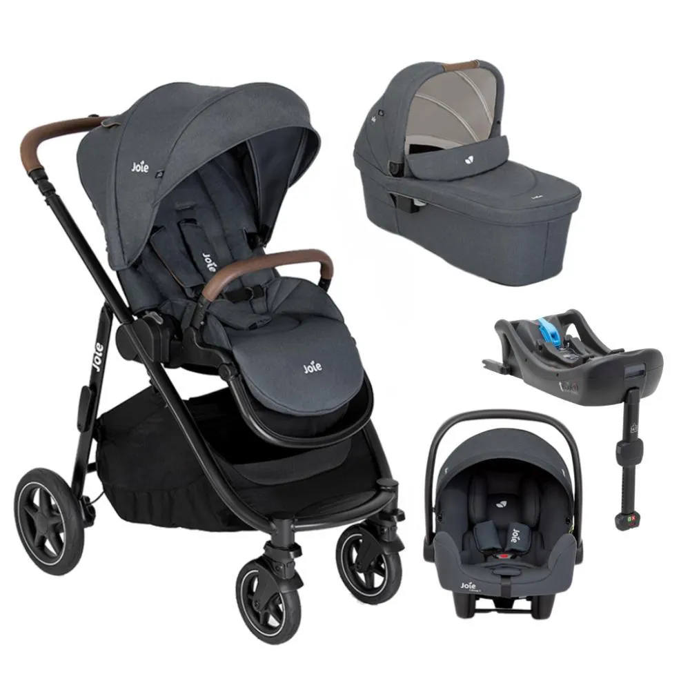 TRAVEL SISTEM VERSATRAX E TRIO PRETO MOON LIGHT COM I-BASE ISOFIX I-SNUG - JOIE
