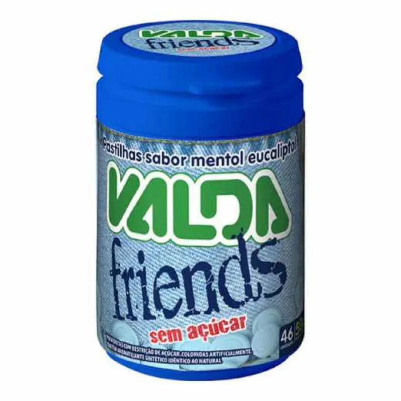 PASTILHA VALDA FRIENDS SEM AÇÚCAR 50G