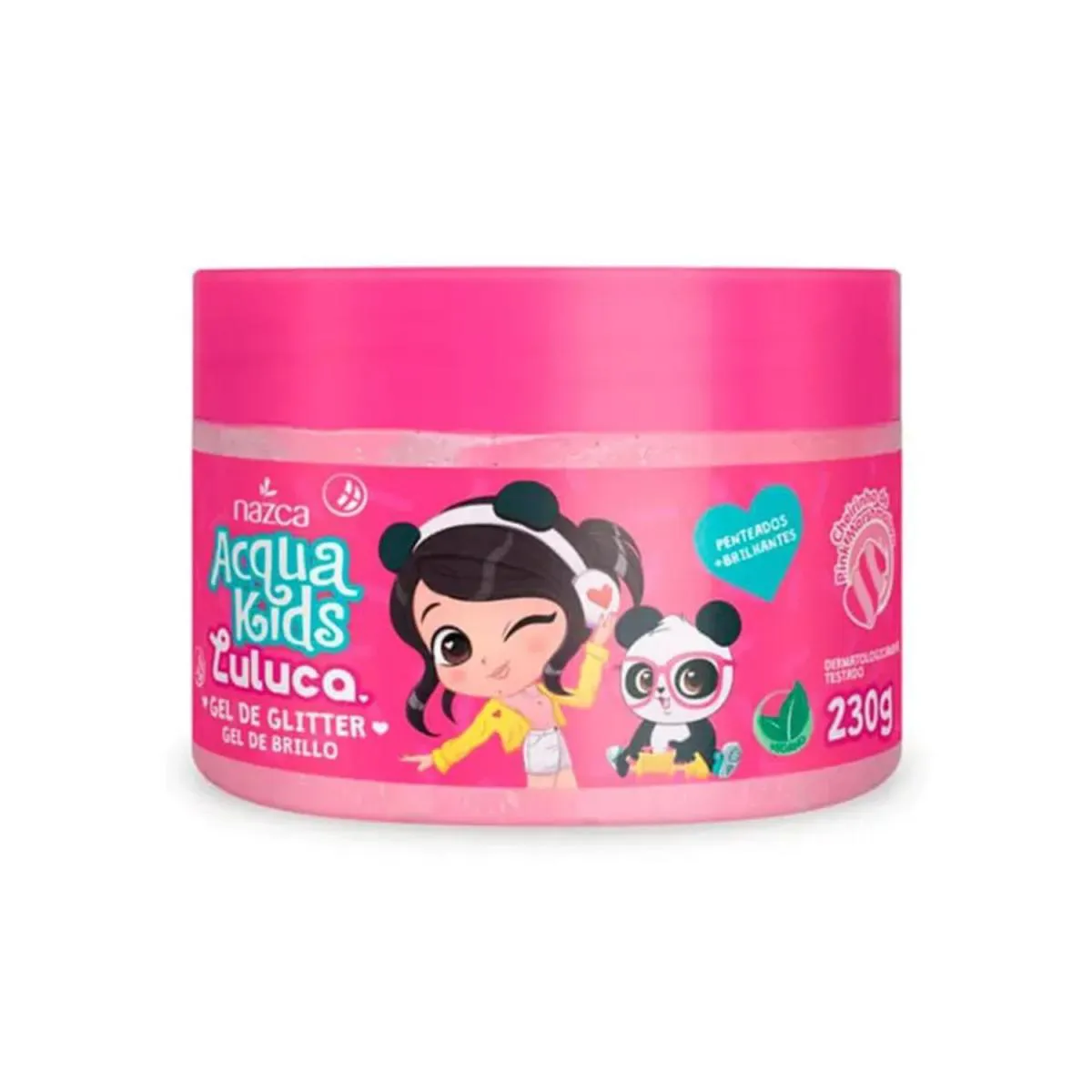 GEL CABELO INFANTIL ACQUA KIDS GLITTER 230G LULUCA - NACZA