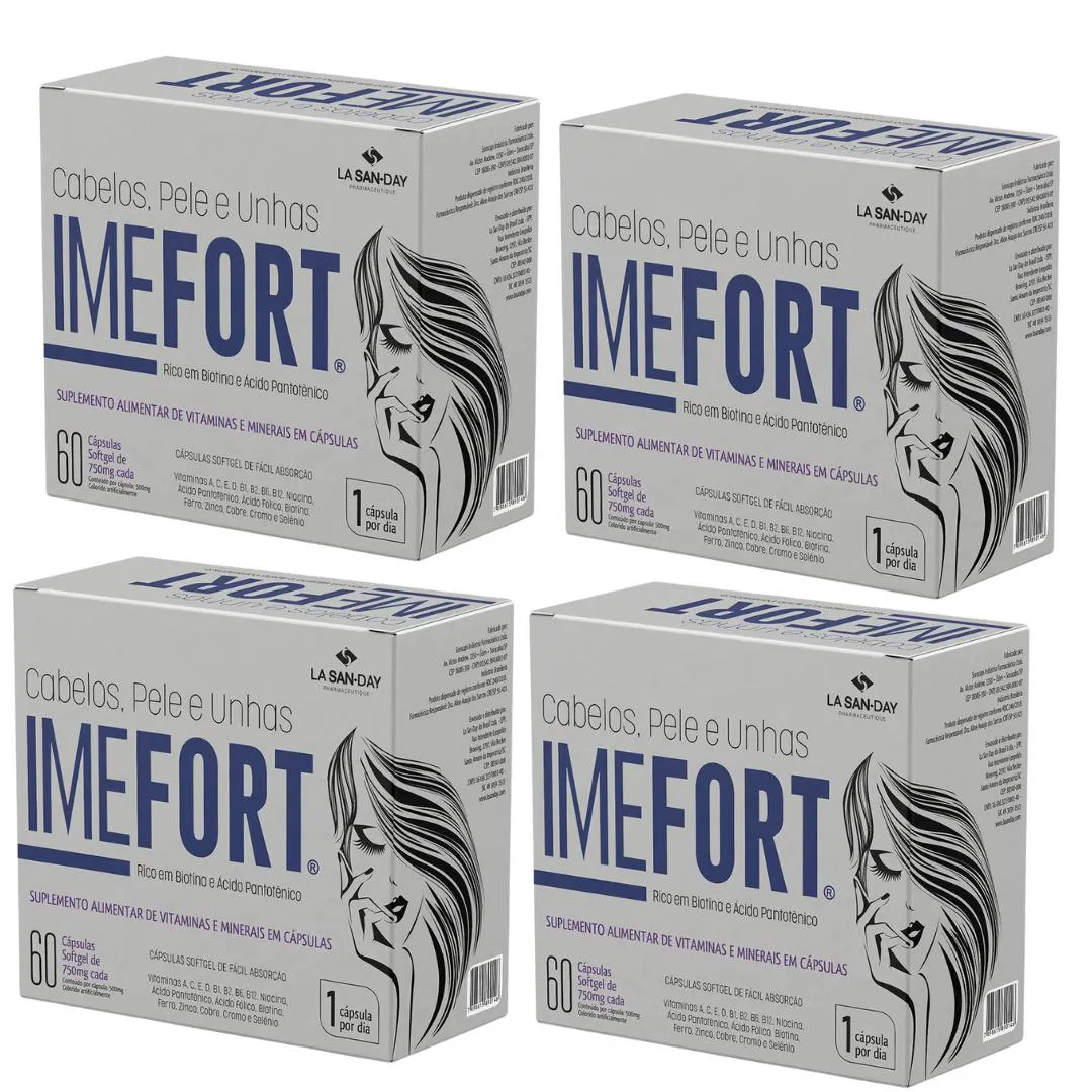KIT C4 VITAMINA IMEFORT CABELOS UNHAS C60 CAPS - LA SAN DAY