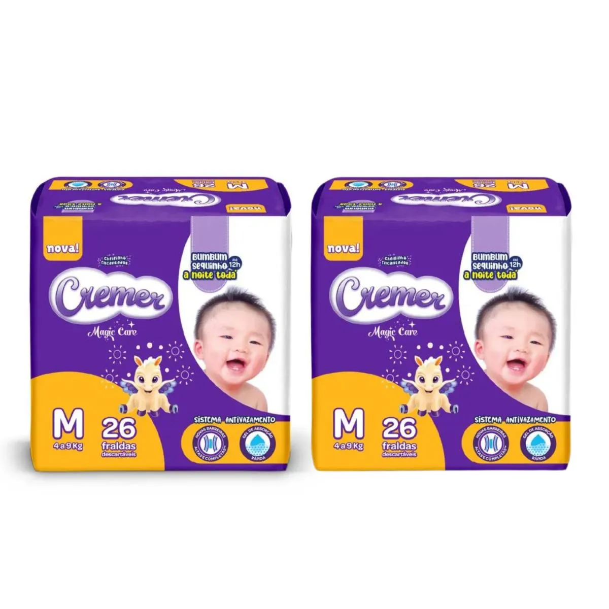 KIT C2 FRALDA DISNEY MAGIC TAMANHO M C/26 UNIDADES – CREMER