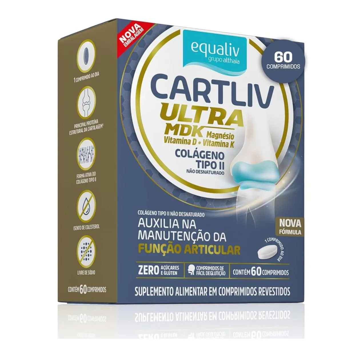 CARTILIV ULTRA MDK COLáGENO TIPO 2 C60 COMPRIMIDOS - EQUALIV