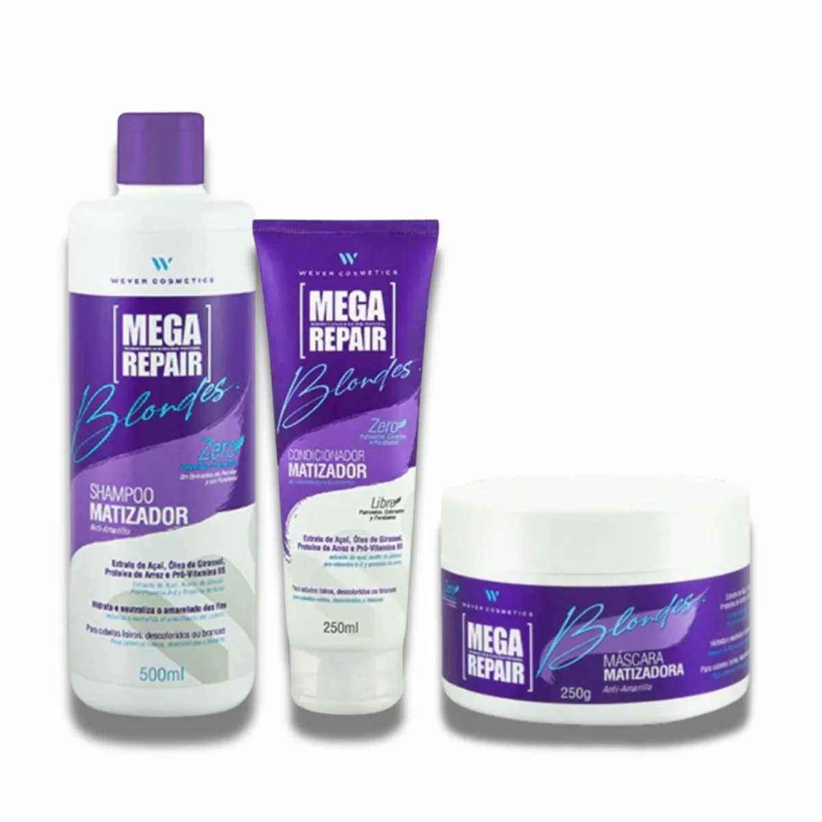 KIT SHAMP+MASC+COND MATIZADOR BLONDES  – WEVER COSMéTICOS