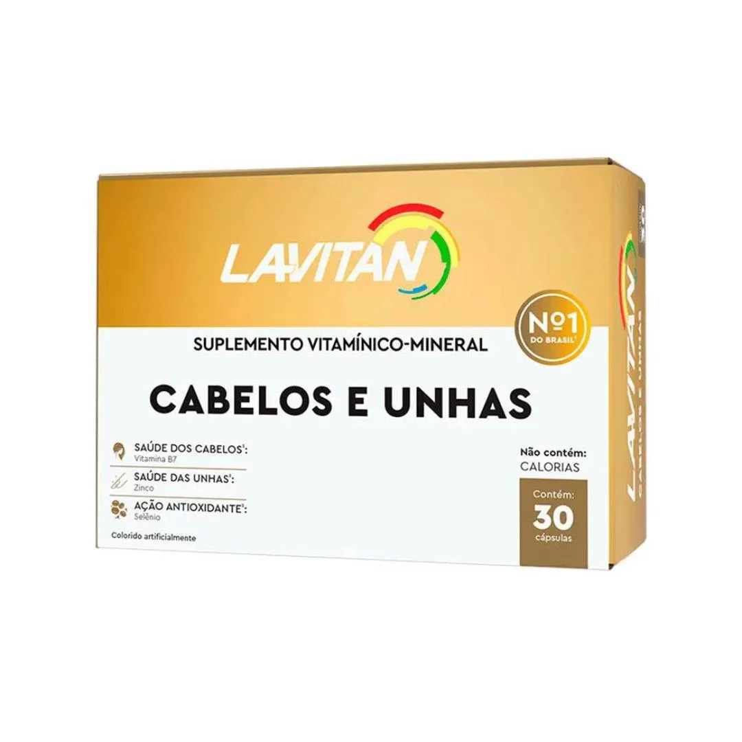 LAVITAN CABELOS E UNHAS SUPLEMENTO VITAMíNICO COM 30 CáPSULAS