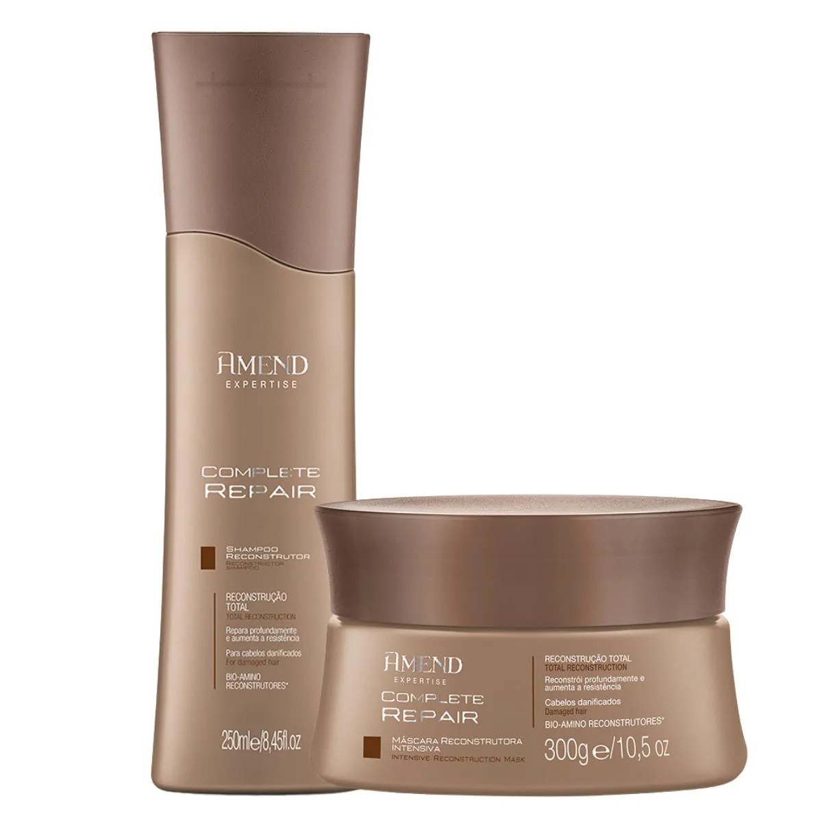 KIT SHAMPOO E MáSCARA AMEND COMPLETE REPAIR