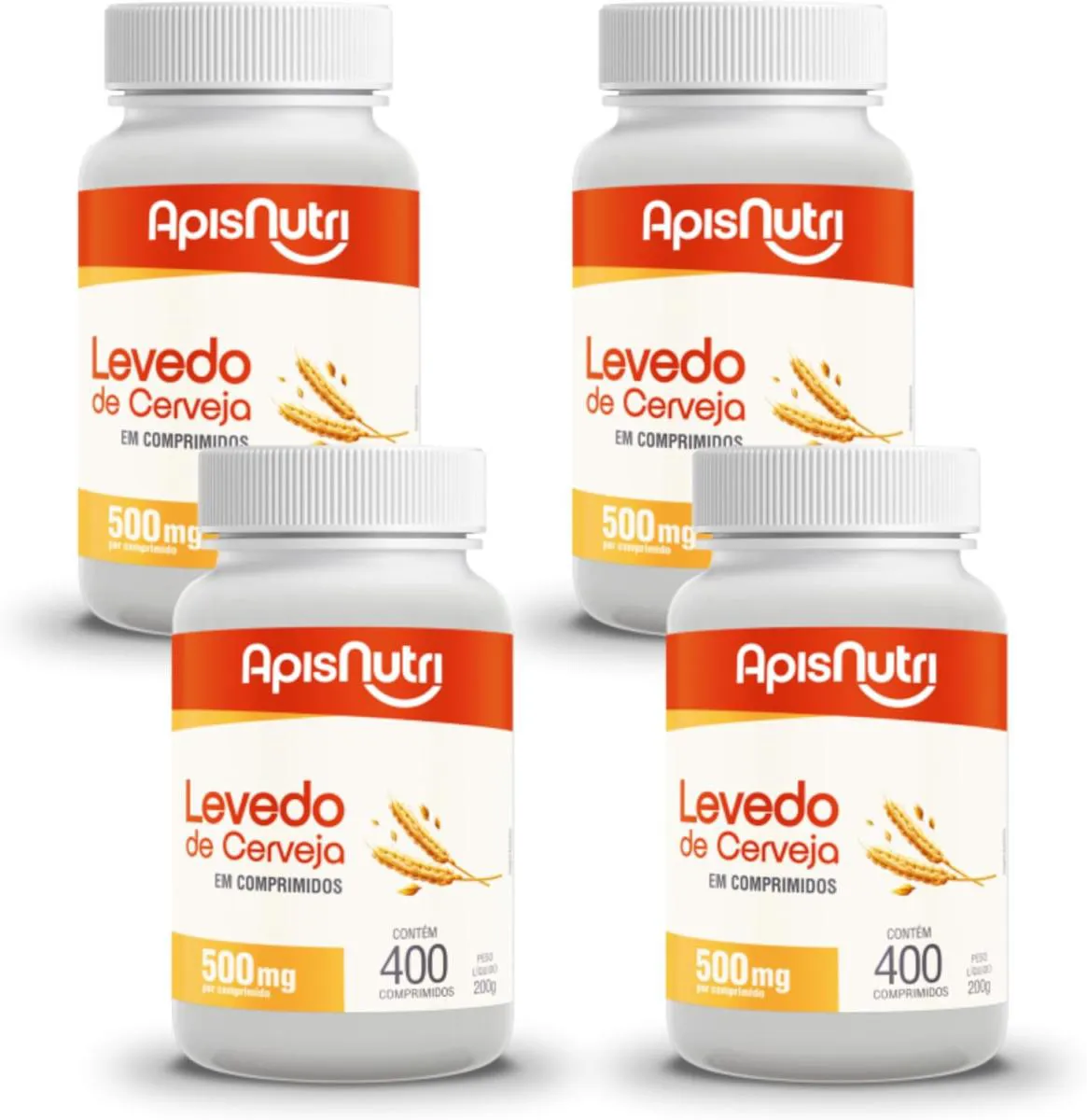 4X LEVEDO DE CERVEJA 500MG 400 COMP APSINUTRI